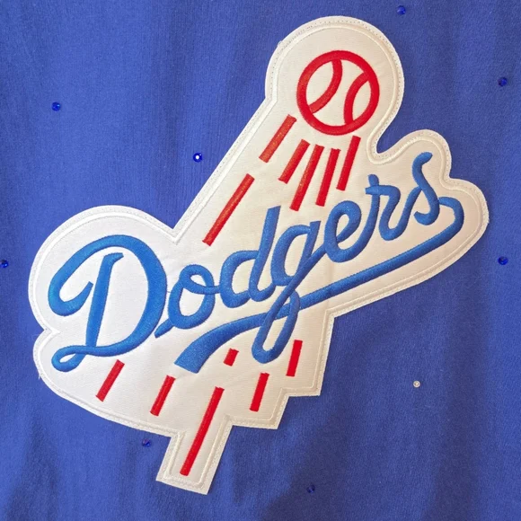 Los Angeles Dodgers Crop Rhinestone Jersey - Picture 7 of 8